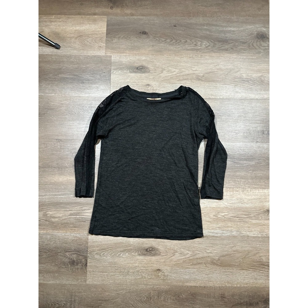 Zara Trafluc T Shirt Womens S Black Longsleeve Crewneck Breathable Preppy - Picture 1 of 6